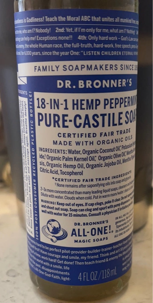 Dr. Bonner’s pure Castile soap